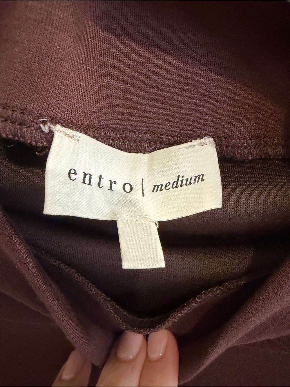 entro Mauve-Brown Short-Sleeve Mock Neck Tunic - Picture 3 of 3